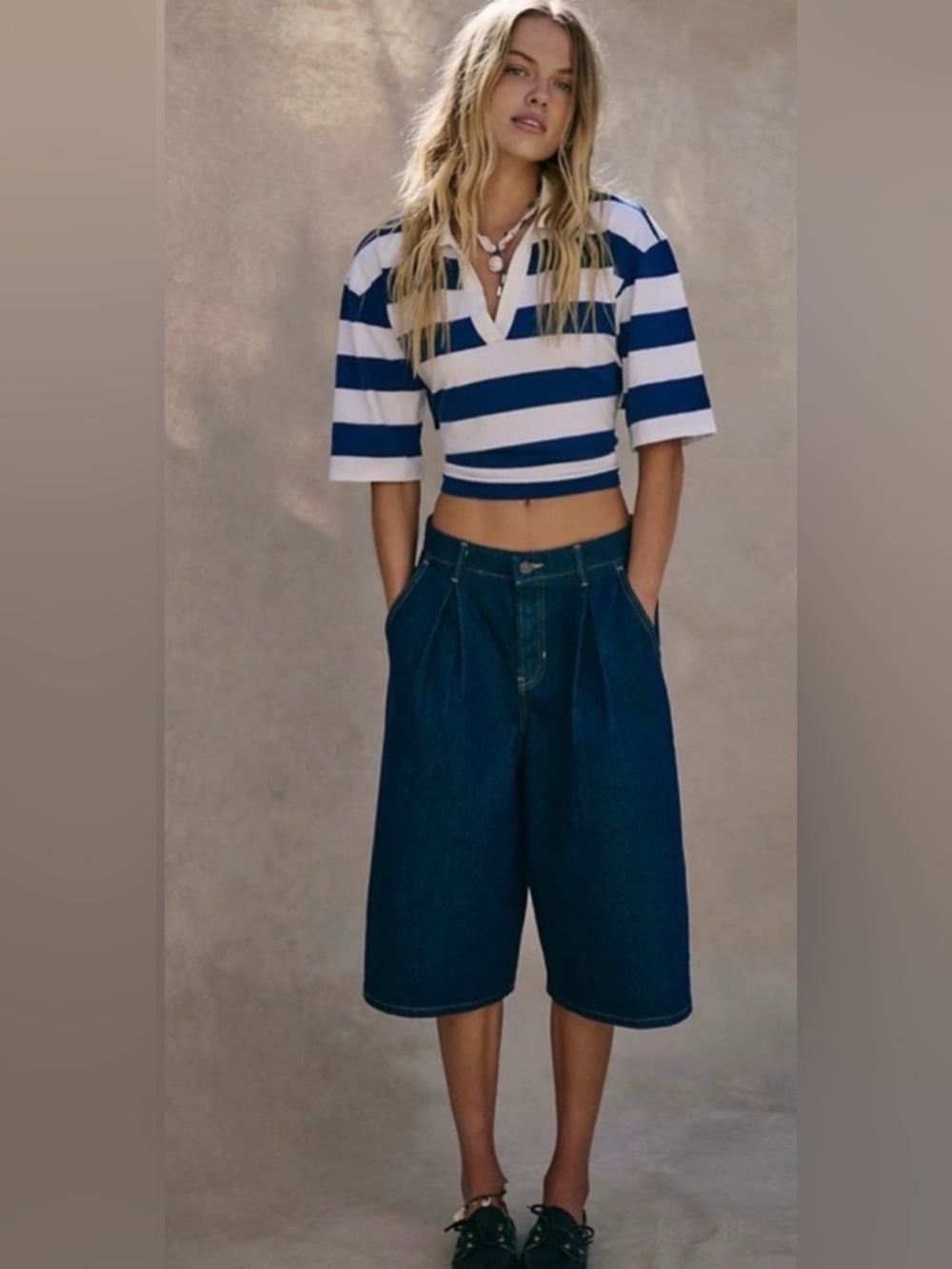 Free People We The Free CRVY Antonia Culotte Crop Jeans Shorts sz 27 boho new